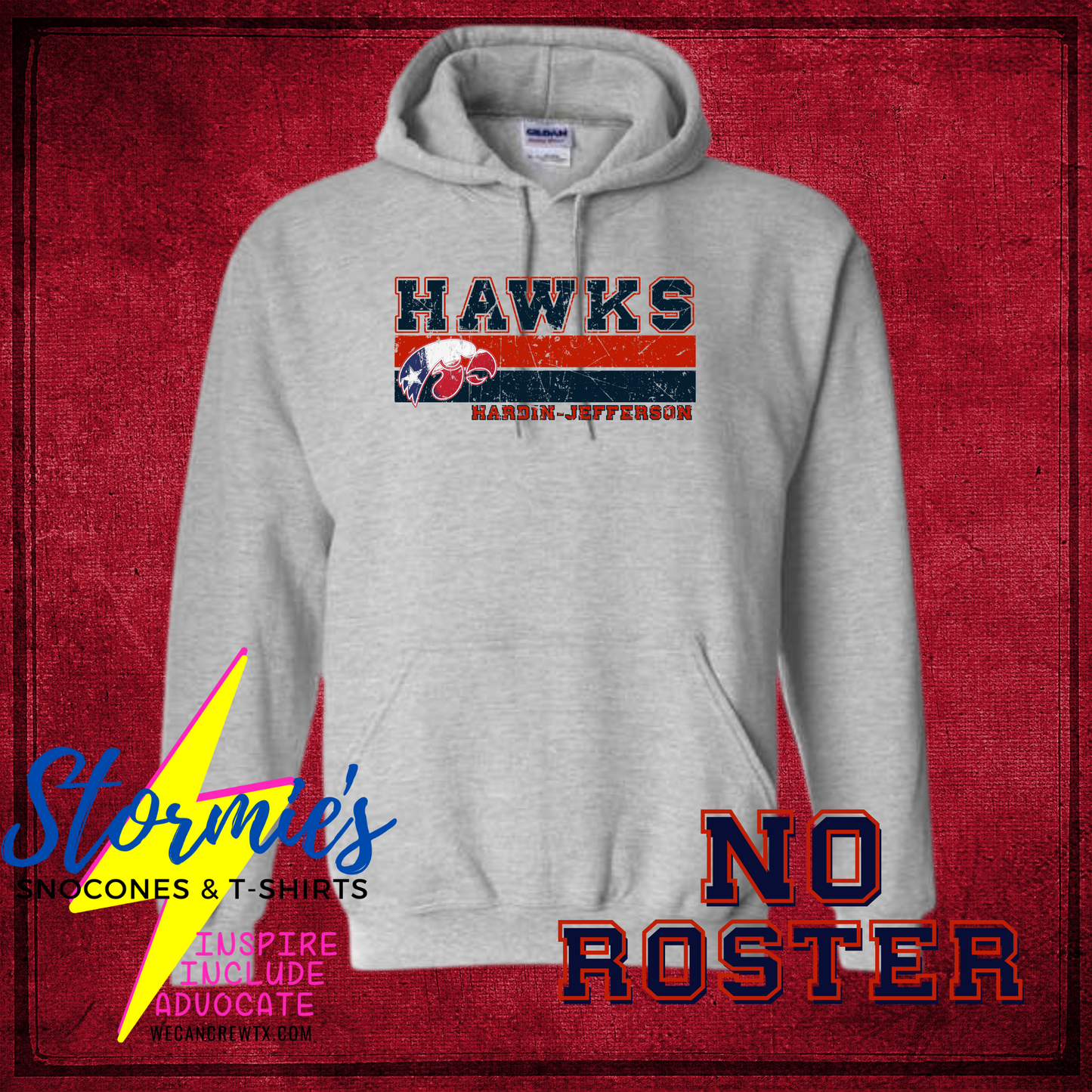 Hawks Football-Cheer 2024 Sport Gray Sweatshirt & Hoodie & Long Sleeve Shirt