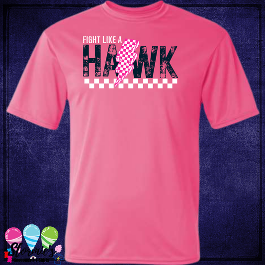 Hawks HJ Pink Out Lightning Fight Like A Hawk Pink DRY FIT Shirt