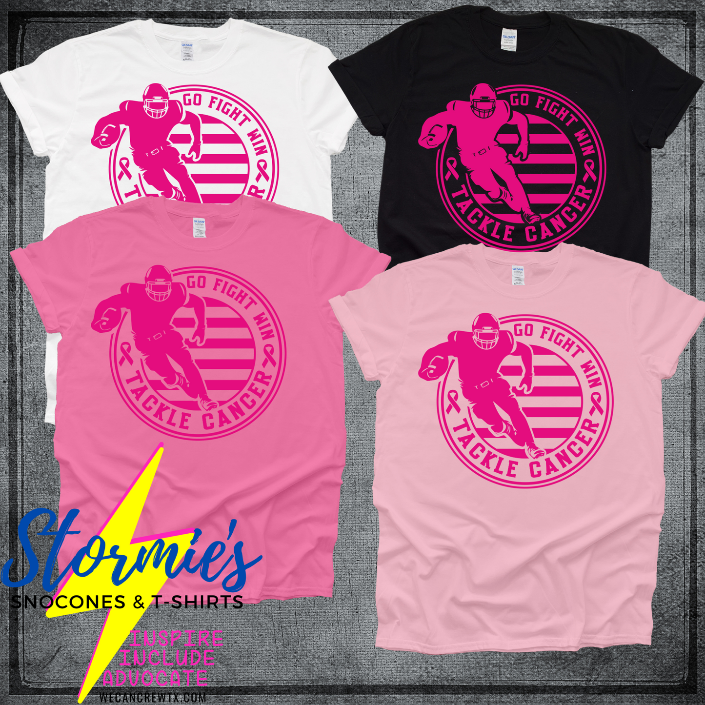 Pink Out Football Go Fight Win Fight Cancer Shirt