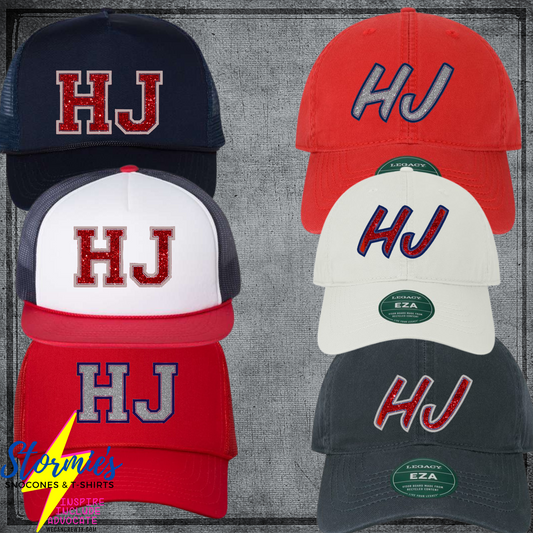 HJ Glitter Embroidered Hat - PICK UP ONLY