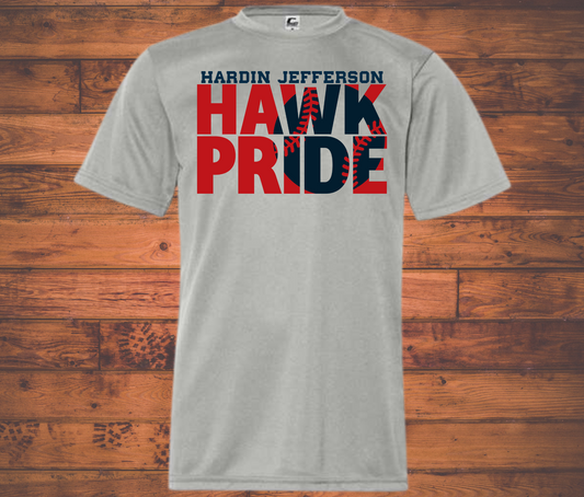 HJ Hawk Pride Softball Baseball Silver Dry fit shirt