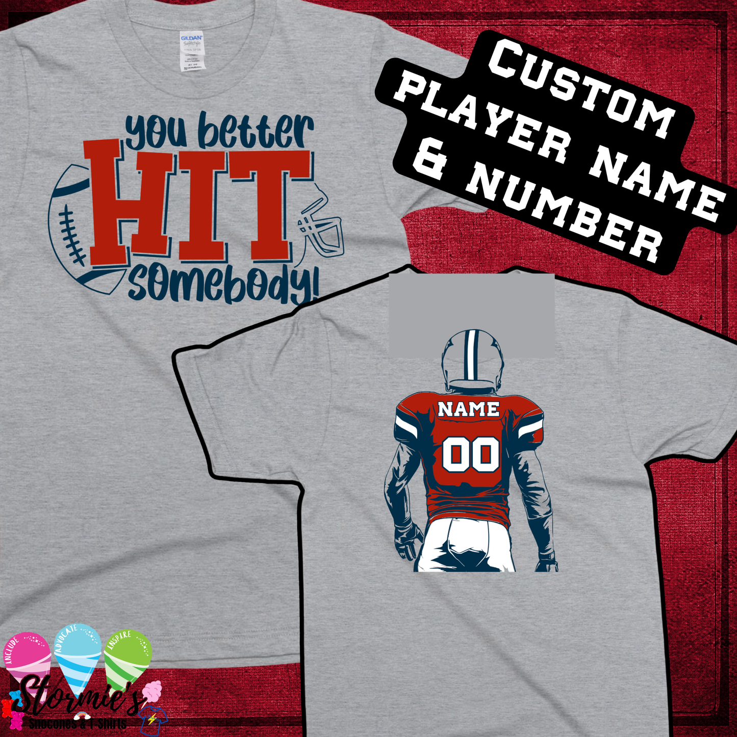 Hawks You Better Hit Somebody Custom Football Player Sport Gray Shirt