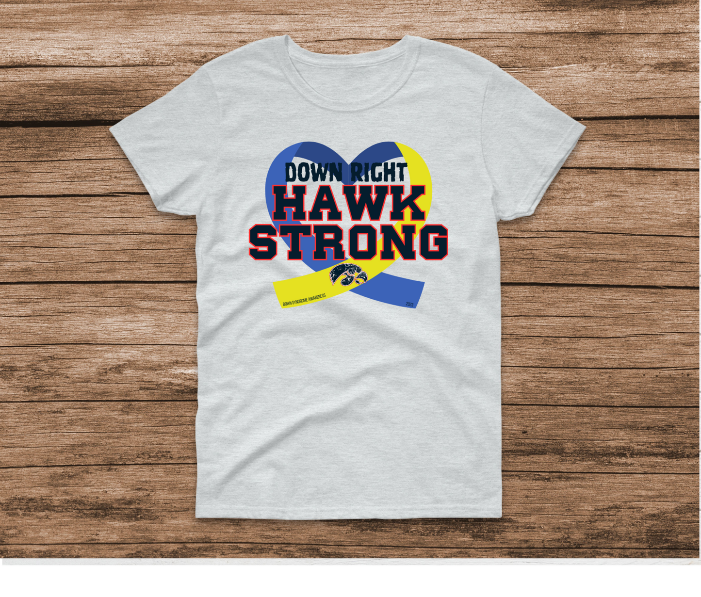 Down Syndrome Awareness Down Right Hawk Strong Shirt | Cotton & Softstyle