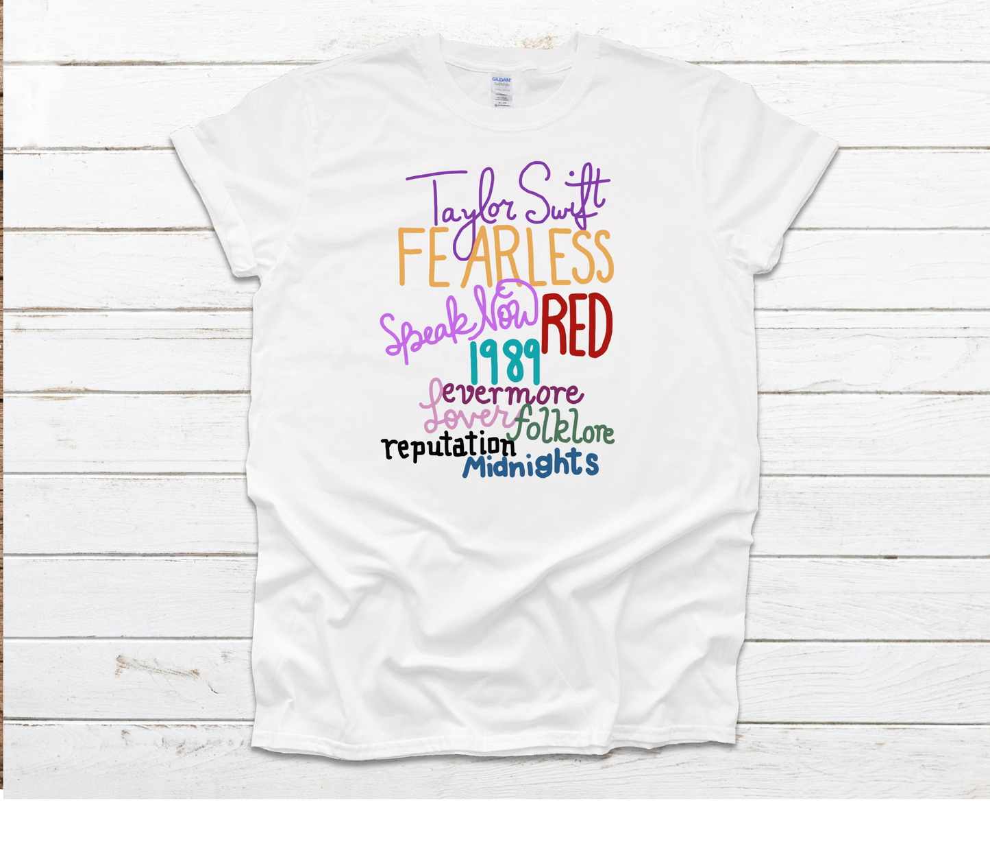 Album Titles Shirt by Ashley Sattler