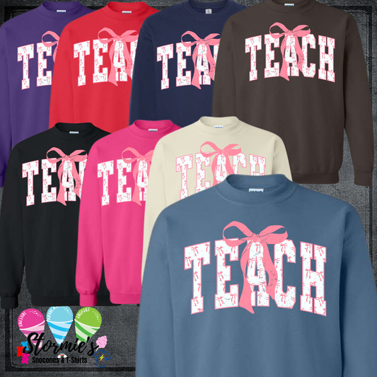 Teach Bow Sweatshirt