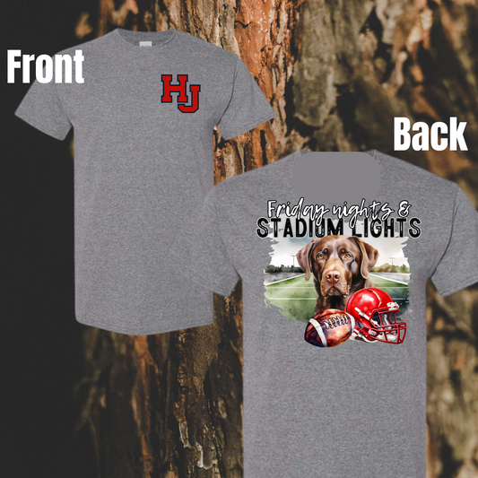 ANY SCHOOL Friday Nights & Stadium Lights Sport Gray Shirt