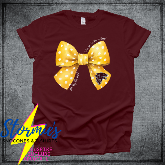 Beaumont United Timberwolves Coquette Bow Marron Shirt