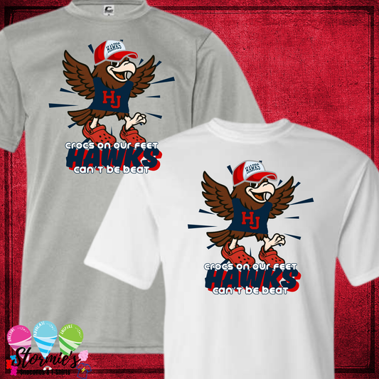 Hawks HJ Crocs on our feet, can't be beat DRY FIT Shirt