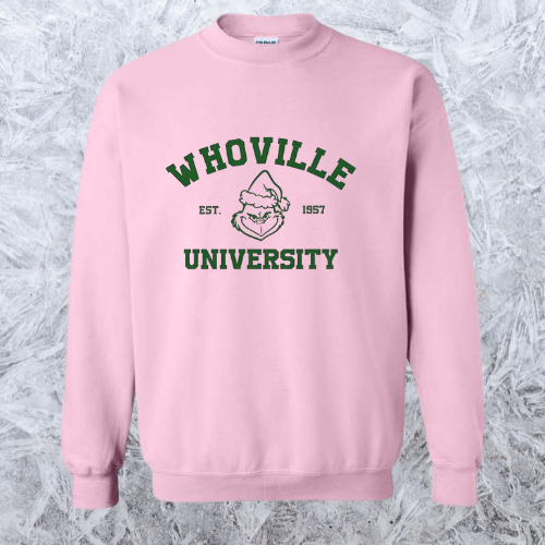 Whoville University Light Pink Sweatshirt