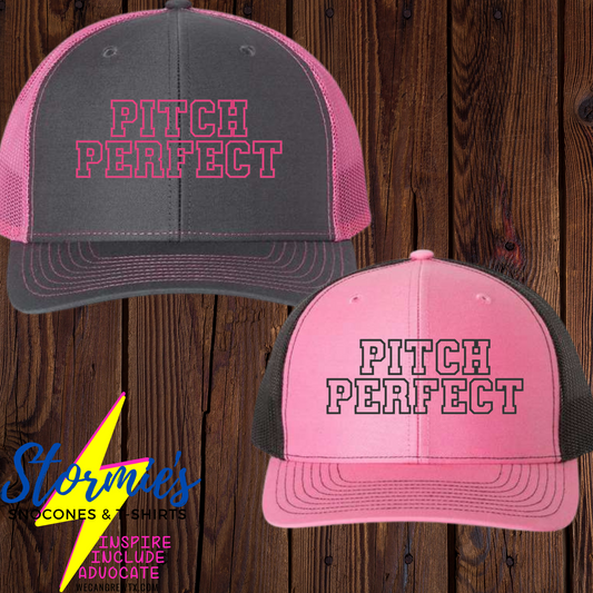 Pitch Perfect Richardson Mesh Back Embroidered Hat - PICK UP ONLY