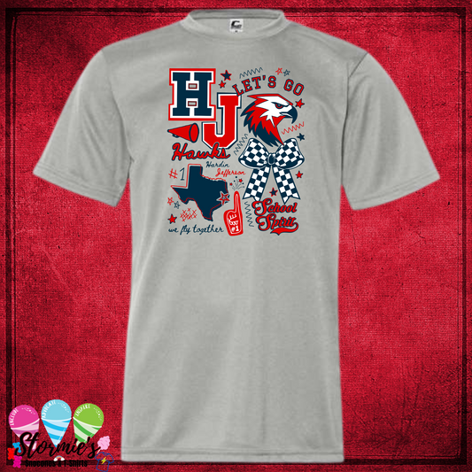 HJ Hawks Collage Silver DRY FIT Shirt