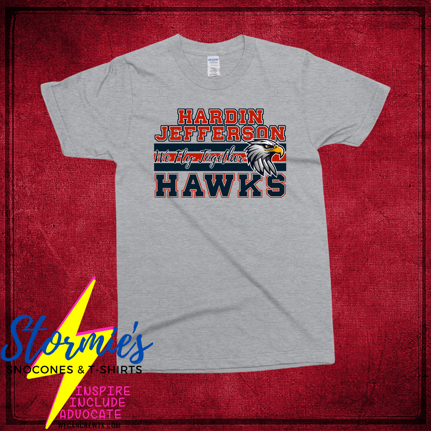 Hawks Stacked Mascot Shirt