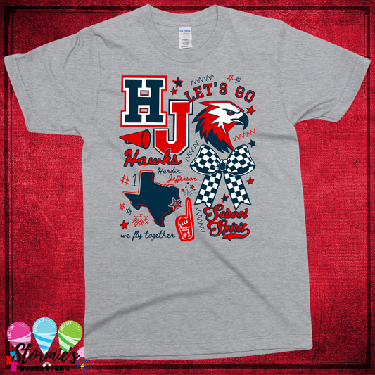 HJ Hawks Collage Sport Gray TShirt
