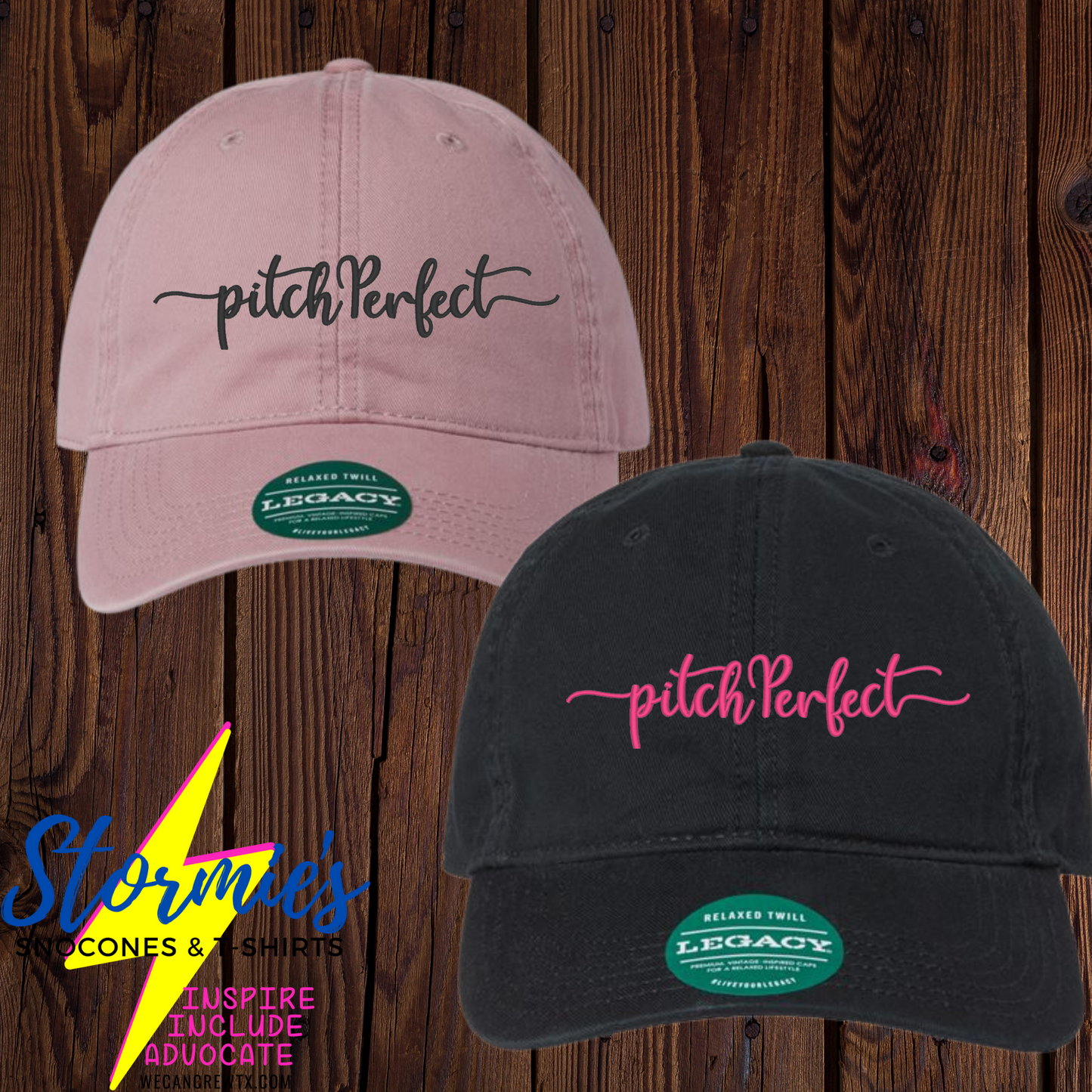 Pitch Perfect Cursive Dad Hat Embroidered Hat - PICK UP ONLY