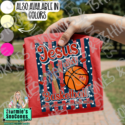 Jesus and Basketball HJ Hawks Gildan Comfort Colors Tultex Shirt