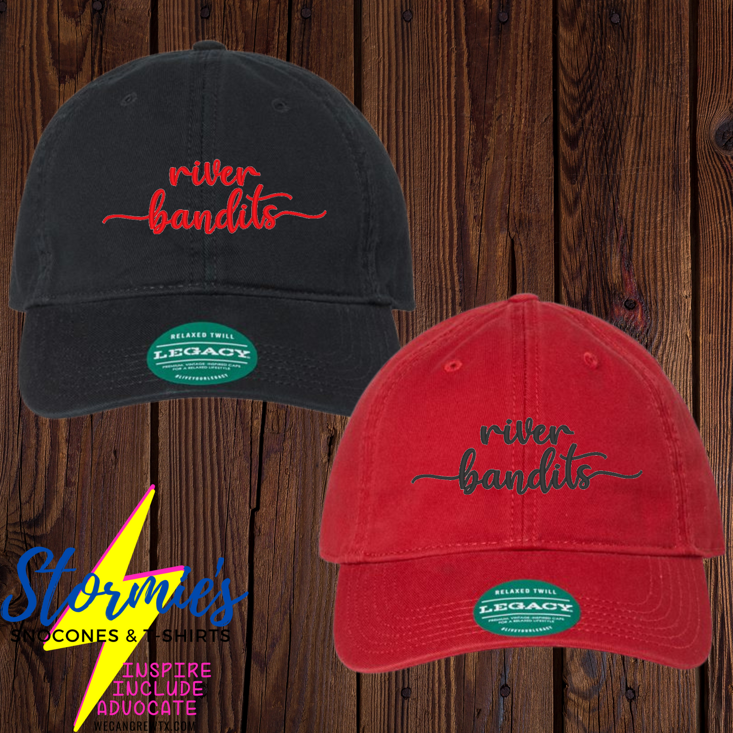 River Bandits Cursive Dad Hat Embroidered Hat - PICK UP ONLY