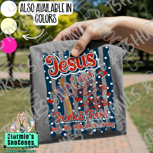 Jesus and Track & Field HJ Hawks Gildan Comfort Colors Tultex Shirt