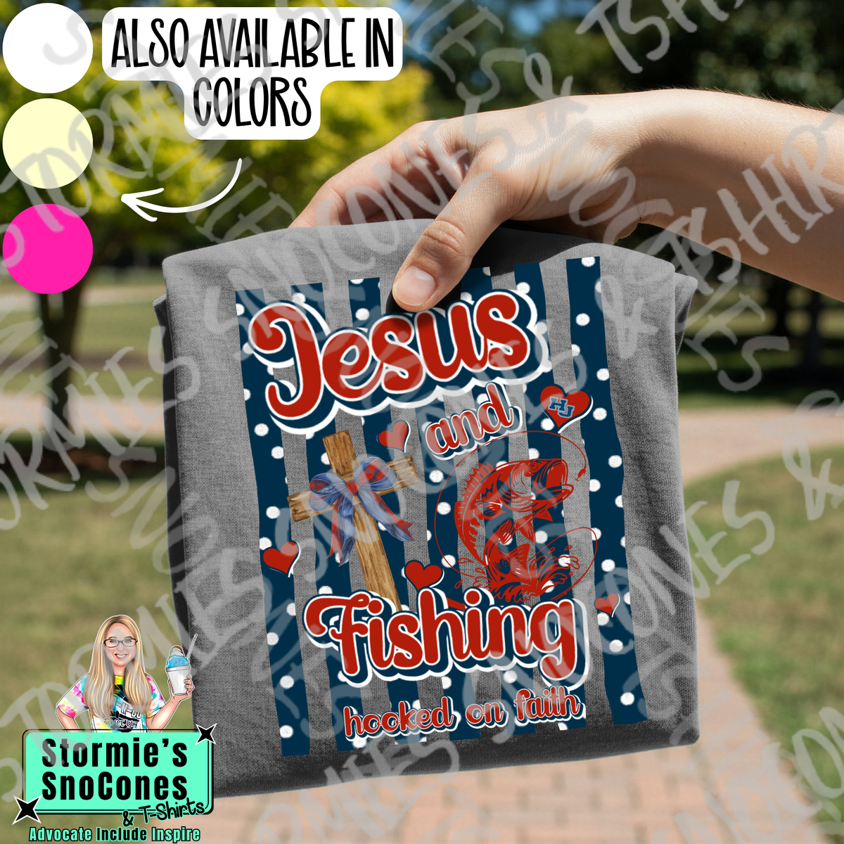 Jesus and Fishing HJ Hawks Gildan Comfort Colors Tultex Shirt