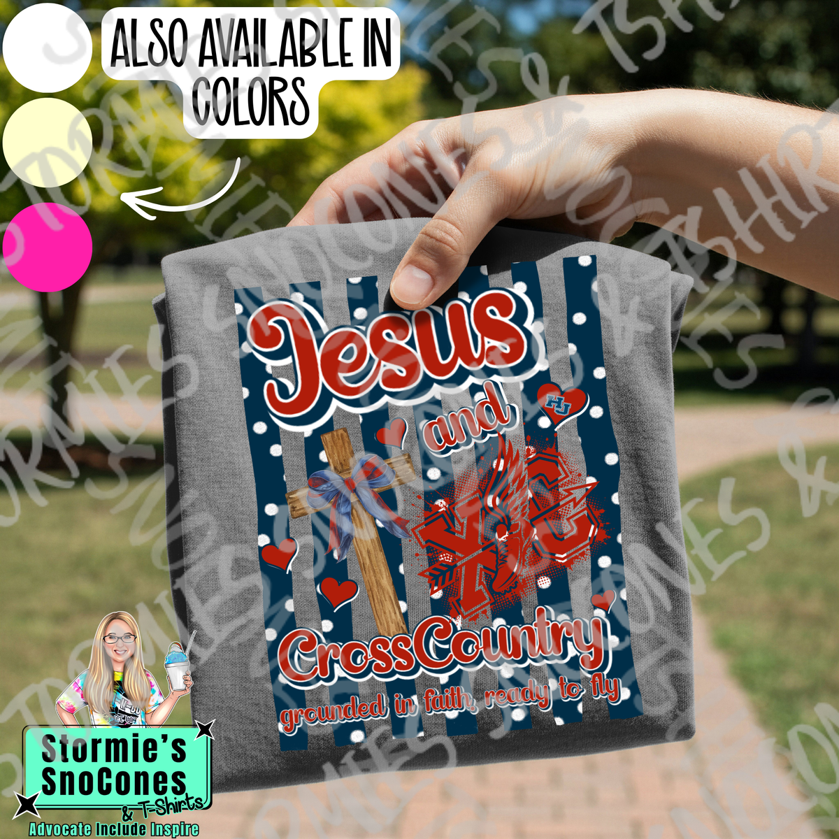 Jesus and Cross Country HJ Hawks Gildan Comfort Colors Tultex Shirt