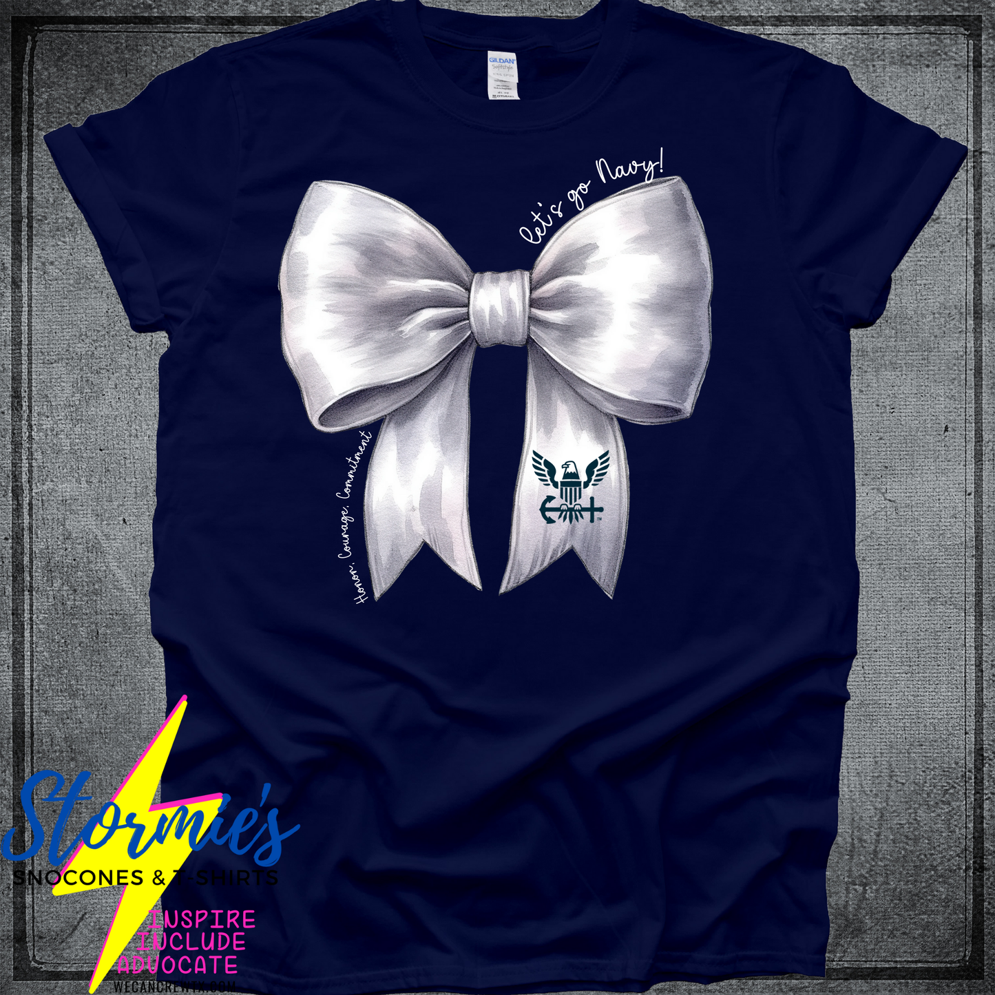 USA Military Navy Coquette Bow Navy Shirt