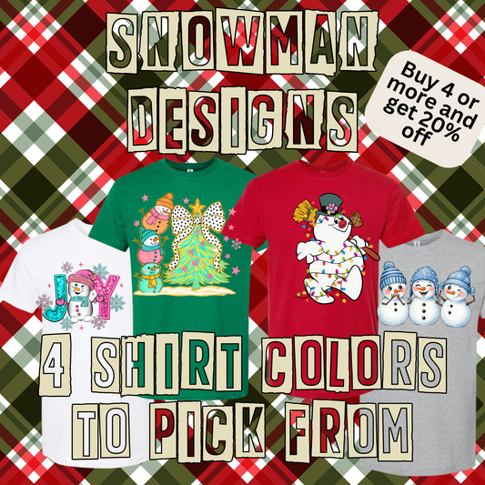 Snowman Spirit Days Shirts - 12+ Options