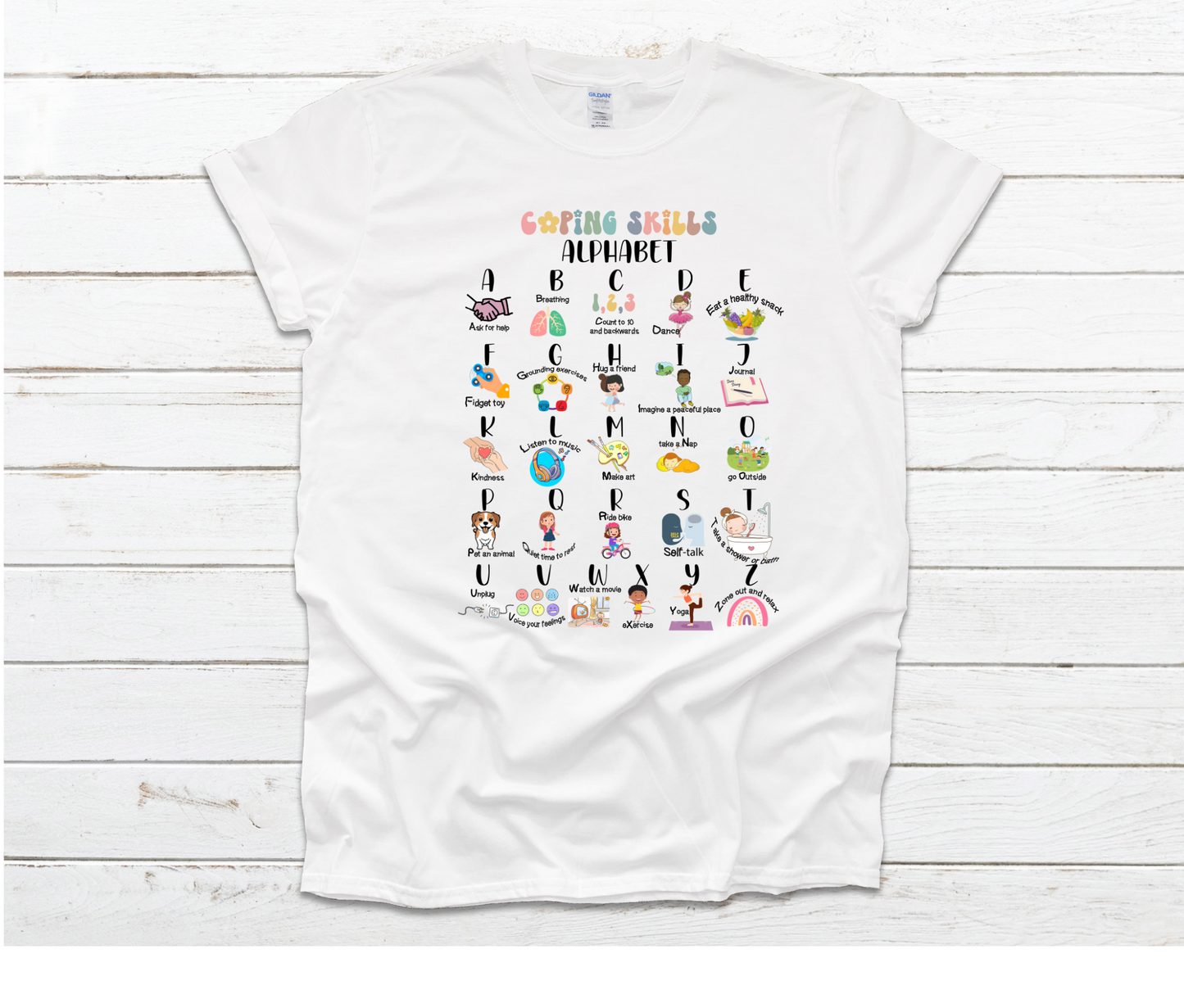 Coping Skills Alphabet Shirt