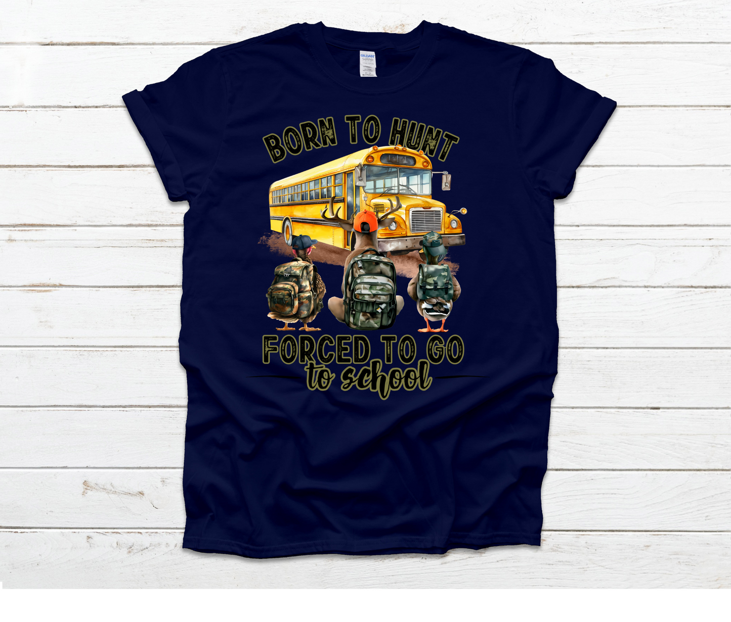 Born To Hunt Forced To Go To School Boy Shirt