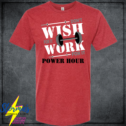 Power Hour Heathered Red Tultex Unisex Shirt