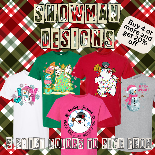 Snowman Spirit Days Shirts - 12+ Options