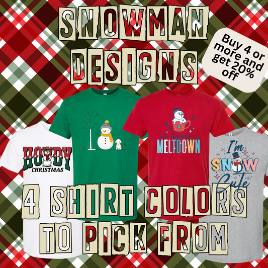 Snowman Spirit Days Shirts - 12+ Options