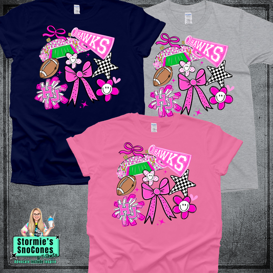 Hawks Collage Pink Out Tshirt