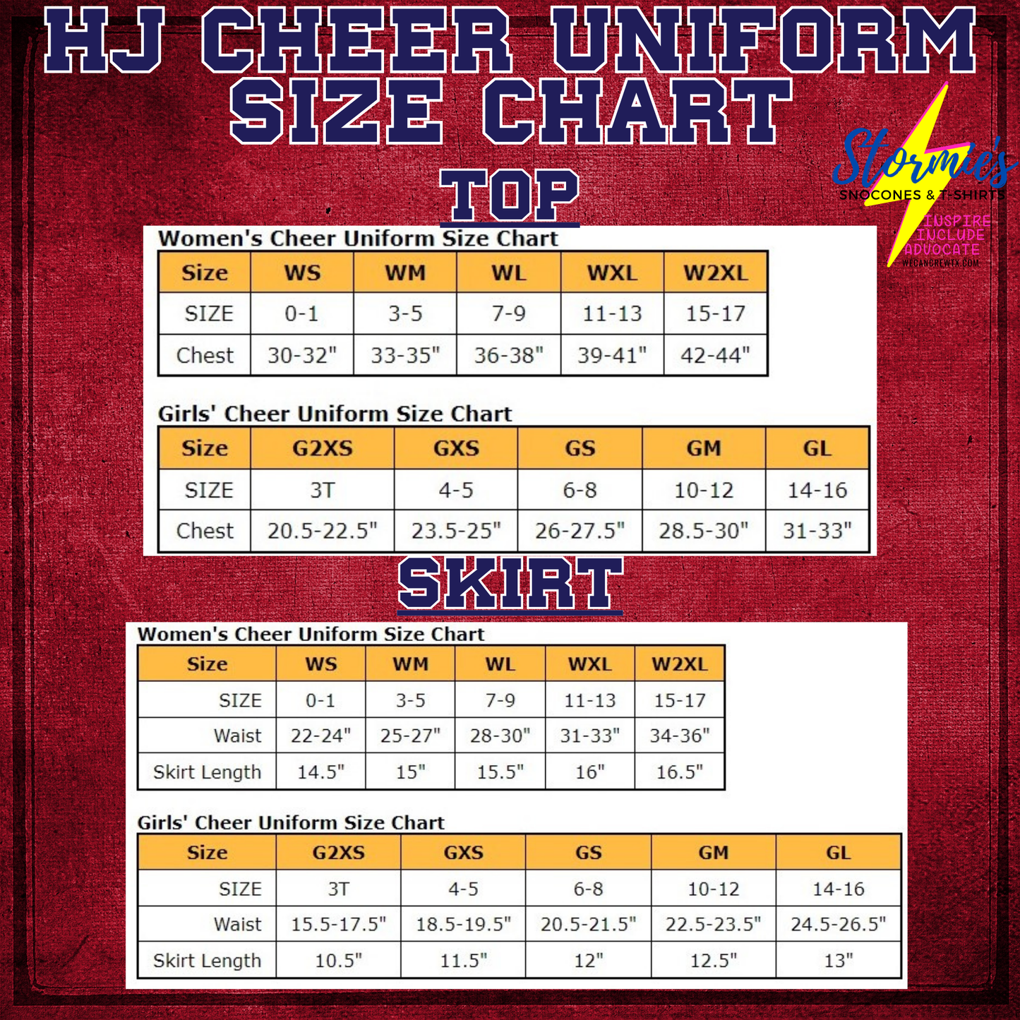 HJ Hawks Custom Navy Cheer Outfit