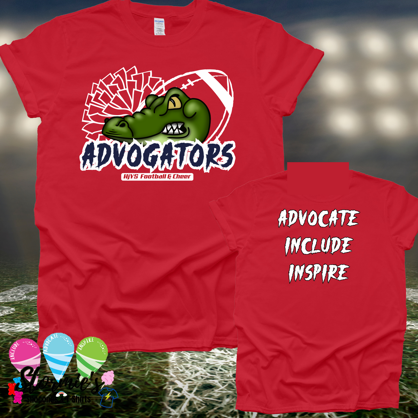 Advogators Football & Cheer 2025 Red Shirt