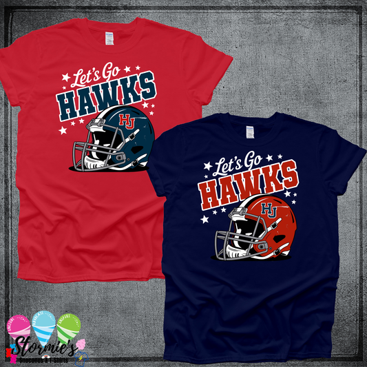 Hawks HJ Football Helmet TShirt
