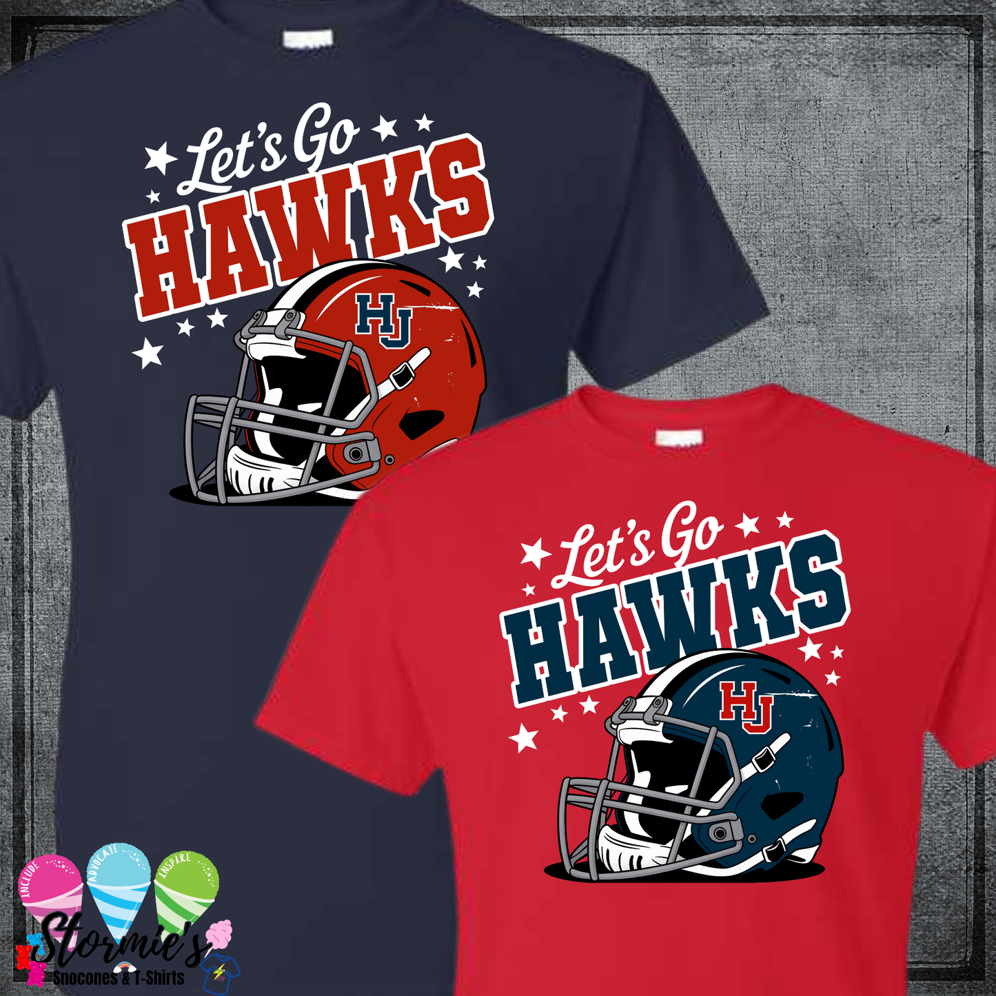 Hawks HJ Football Helmet DRY FIT Shirt