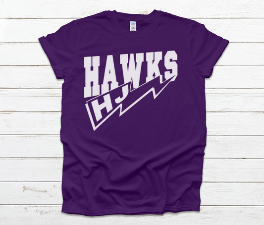 Pre-k - HJ Hawks Bolt - China Elementary- Sour Lake Elementary Color Wars/Field Day 2024 Shirt Purple