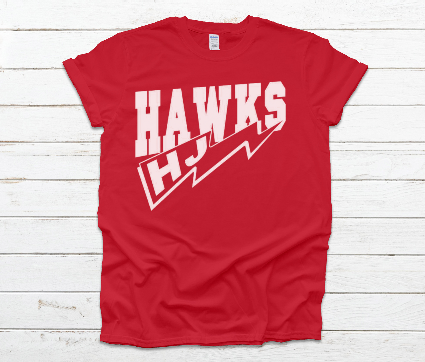 5th & 8th Grade - HJ Hawks Bolt - China Elementary- Sour Lake Elementary Color Wars/Field Day 2024 Shirt Red