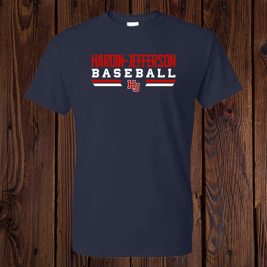 Hardin Jefferson Baseball HJ Lines Navy Dry fit shirt