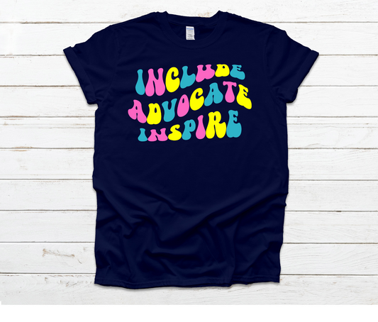 Include Advocate Inspire We Can Crew Tag Line Shirt