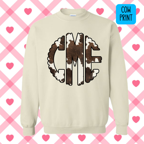 Custom Monogram Initials Sweatshirt