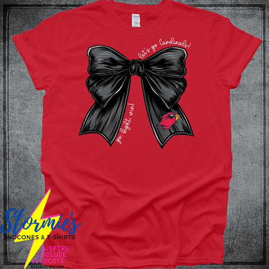 Lamar University Cardinals Coquette Bow Red Shirt