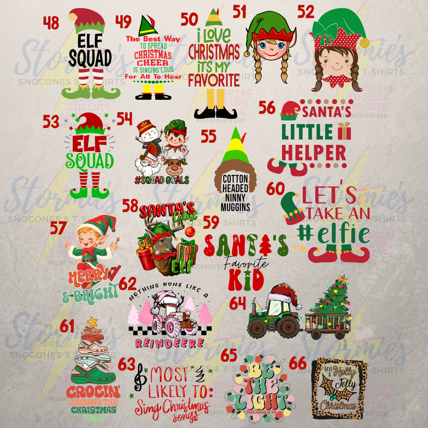 December Dress Up Days No Fuss 7 Shirt Pack 60+ Design Options