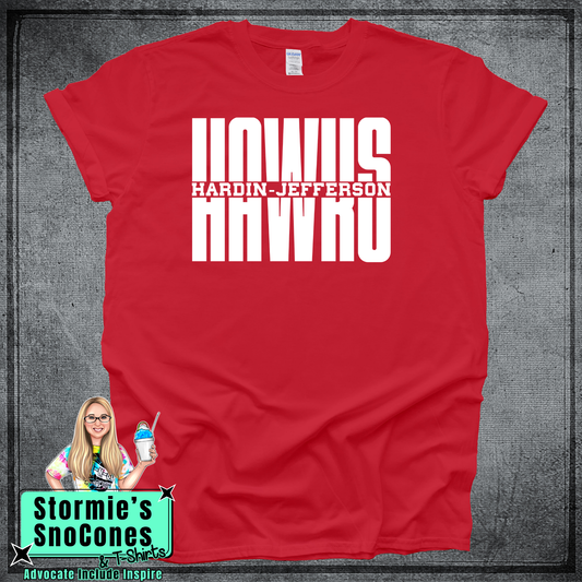 8th Grade - Hawks HJ Split Fall Field day/Homecoming - Dryblend or Dryfit - Short Sleeve Red Shirt