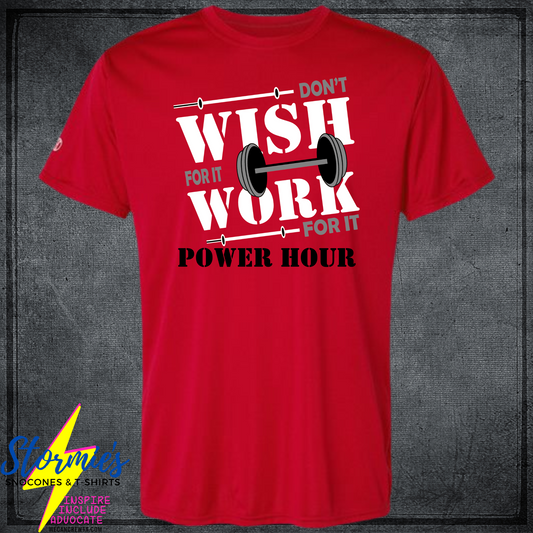 Power Hour Red Holloway Unisex Dry Fit Shirt