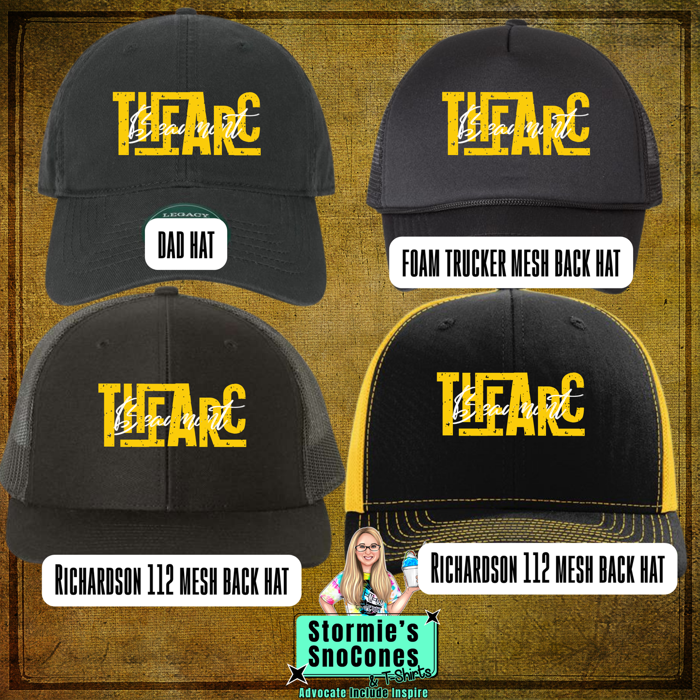 The Arc Of Greater Beaumont Weave Cursive PRINTED Logo Hat - PICK UP ONLY