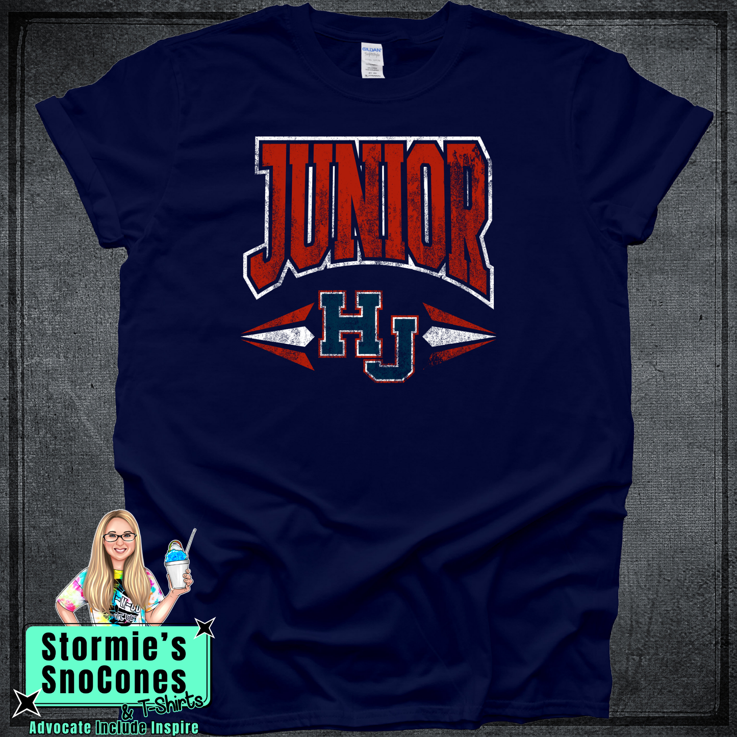 Hardin-Jefferson High School Grade Level Spirit JUNIOR Navy Tshirt