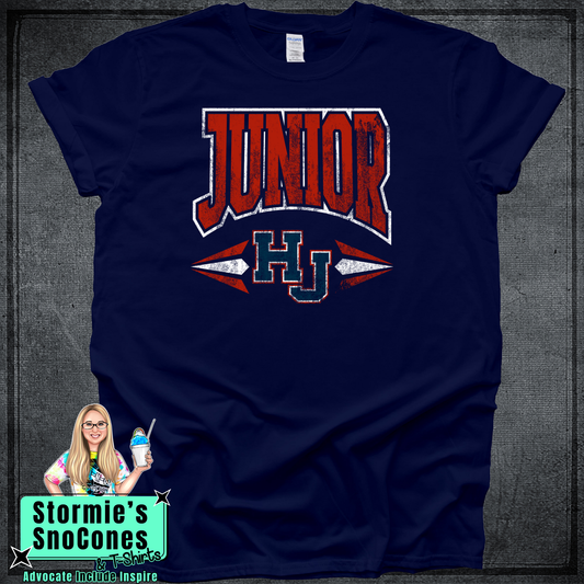 Hardin-Jefferson High School Grade Level Spirit JUNIOR Navy Tshirt