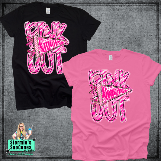 Hawks Pink Out Pennant Tshirt