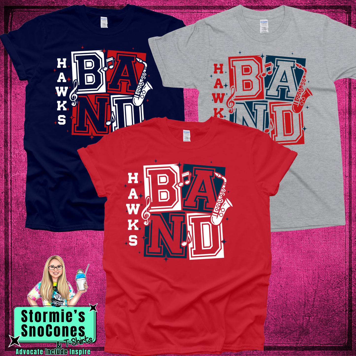 Hawks Band Boxes Tshirt