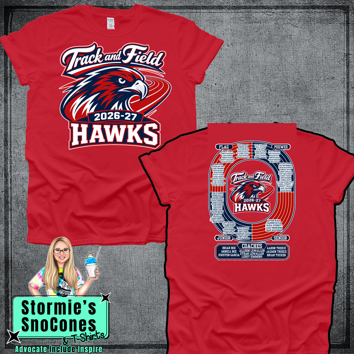 Hawks Track & Field 2026-27 Red Shirt